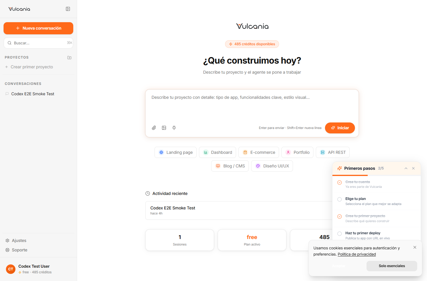 Captura de Primeros pasos en Vulcania